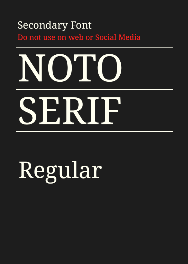 Noto Serif, secondary font